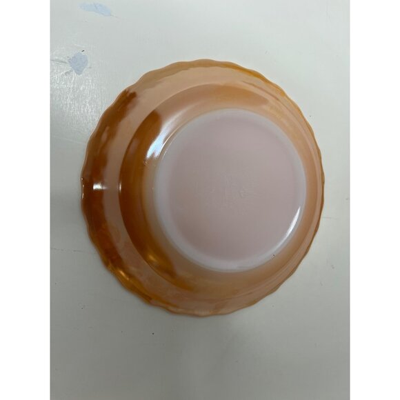 Fire King Anchor Hocking Peach Luster Vegetable-Soup Bowls, set of 3 - Picture 5 of 8